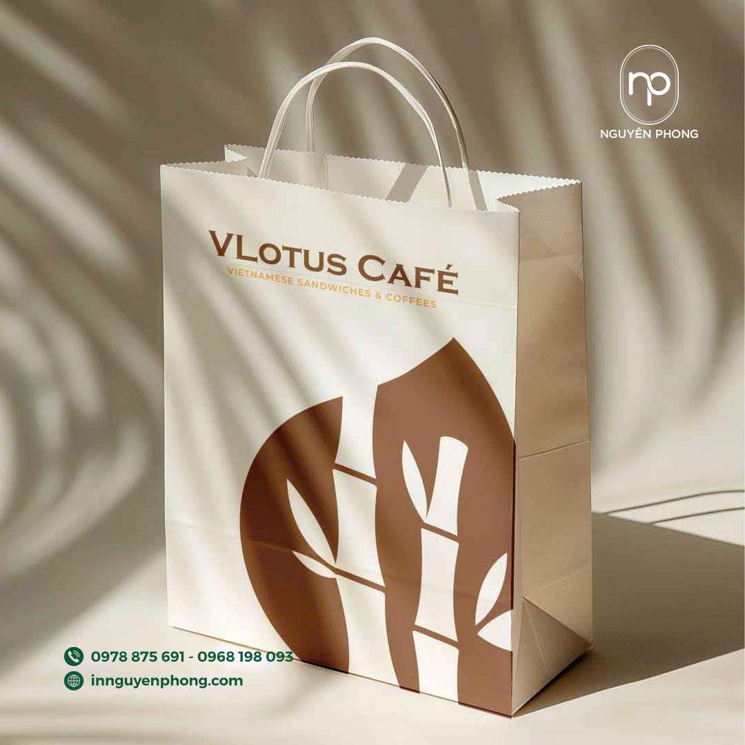 In túi giấy kraft trắng giá rẻ